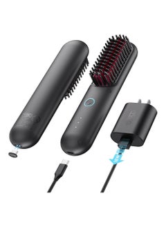 TYMO TYMO Porta Cordless Hair Straightener Brush, Black Color  - Image 1
