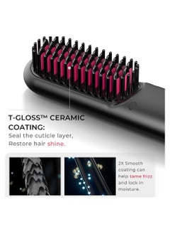 TYMO TYMO Porta Cordless Hair Straightener Brush, Black Color  - Image 4