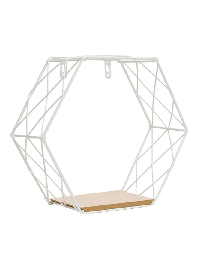 NIBEMINENT Hexagon Shaped Wall Hanging Shelf 