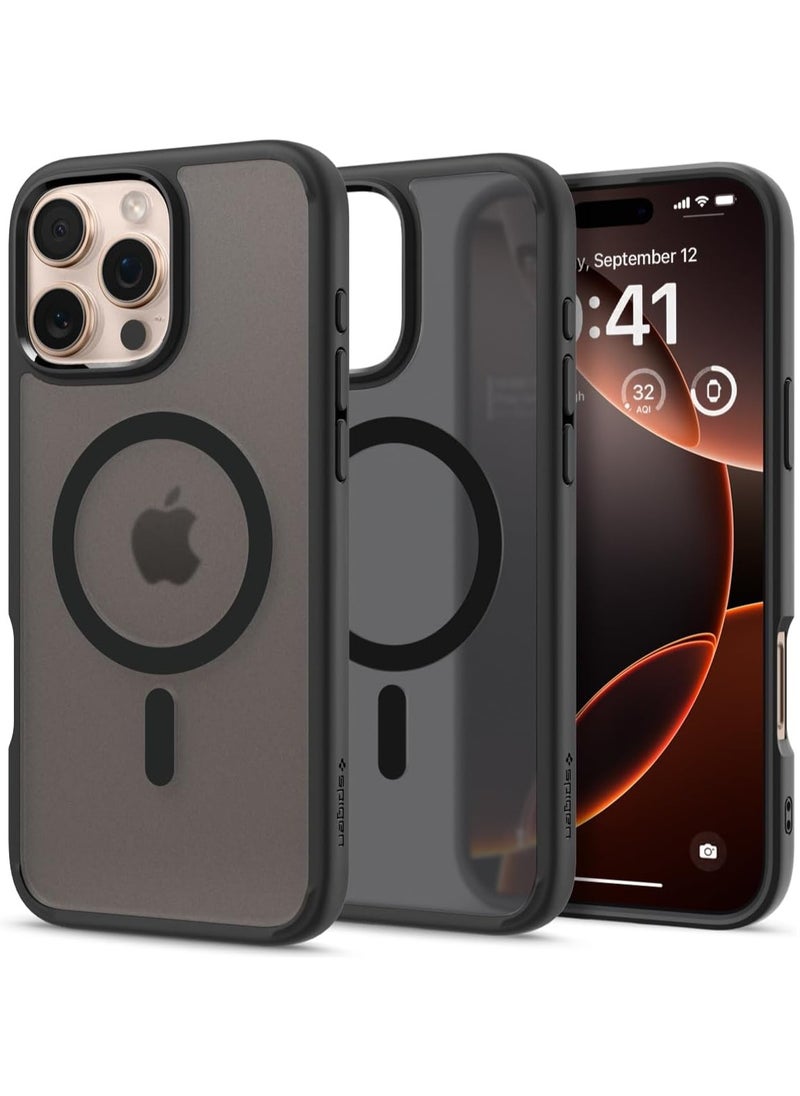 Spigen - غطاء حماية Ultra Hybrid MagFit لهاتف iPhone 16 Pro Max مزود بتقنية MagSafe (2024) - أسود فاتح - Image 1