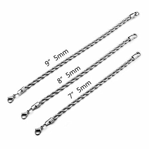 HolyFast Twist Chain Bracelets - Stainless Steel Rope Jewelry for Men & Women - Image 2