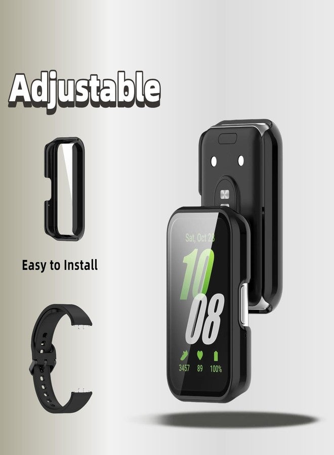 QHBAMD Silicone Bands Compatible for Samsung Galaxy Fit 3 SM-R390, with PC Case Protective Unisex Soft Breathable Waterproof Sport Watch Band for Galaxy Fit 3 - Image 5