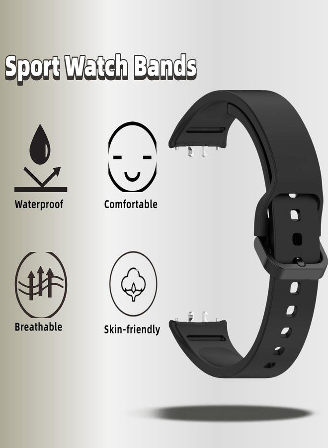 QHBAMD Silicone Bands Compatible for Samsung Galaxy Fit 3 SM-R390, with PC Case Protective Unisex Soft Breathable Waterproof Sport Watch Band for Galaxy Fit 3 - Image 3