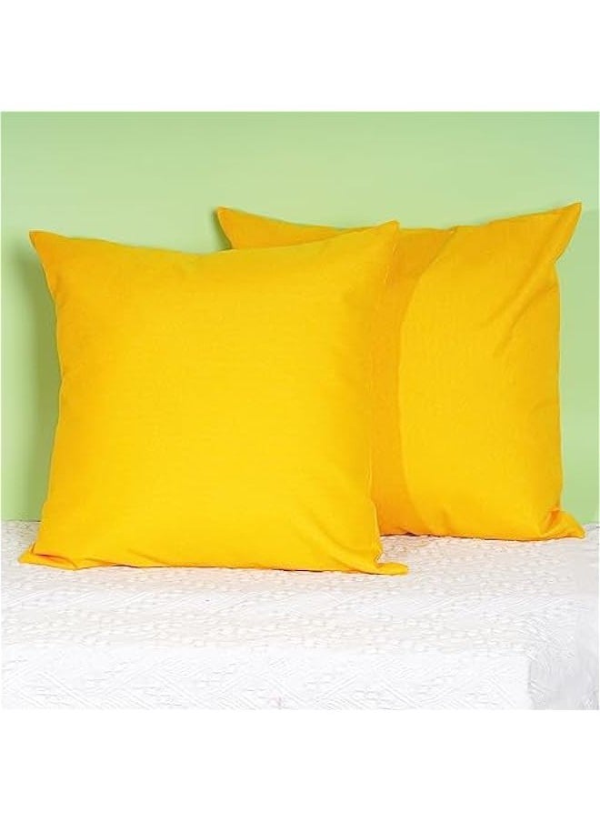 Generic Pack of 4 Decorative Outdoor Waterproof Throw Pillow Covers Square Garden Cushion Cases for Patio, Couch, Tent and Sofa, 18 x 18 Inches, (Yellow)  - Image 4