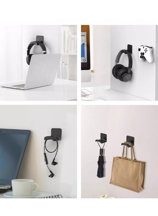 Generic 2 PACK Headphone Stand Headset Holder, Adhesive Gaming Earphones Hanger, Universal Desk Wall Mount Hook for All Headphone/Controller  - Image 4