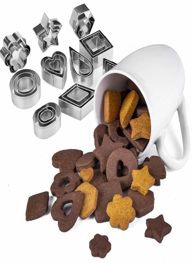 TARINI 30Pcs Mini Cookie Cutter Set with Box, Small Stainless Steel Fruit Veggie Tiny Polymer Clay Cutters for Kids, Geometric Set for Biscuit Mold - Image 2
