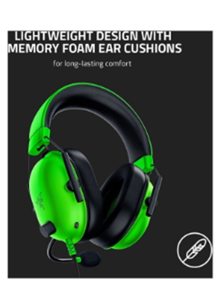 RAZER Blackshark V2 X Gaming Headset: 7.1 Surround Sound 50mm Drivers Memory Foam Cushion For Pc, Ps4, Ps5, Switch, Xbox One, Xbox Series X & S, Mobile 3.5mm Audio Jack Green, Standard  - Image 5