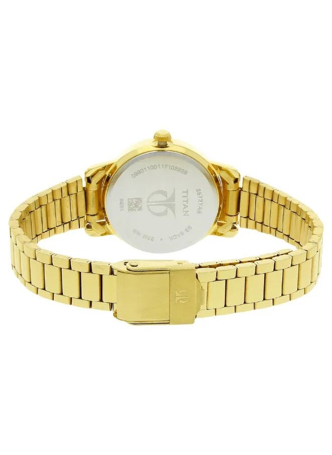 TITAN Women's Analog Round Shape Stainless Steel Wrist Watch - 2572YM01 - 33.2 Mm  - Image 4