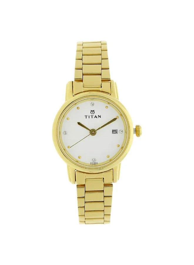 TITAN Women's Analog Round Shape Stainless Steel Wrist Watch - 2572YM01 - 33.2 Mm  - Image 1