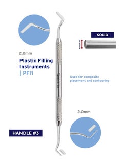 Dental Instruments Plastic Filling Instruments Fig.1 2mm Solid Handle Double Ended