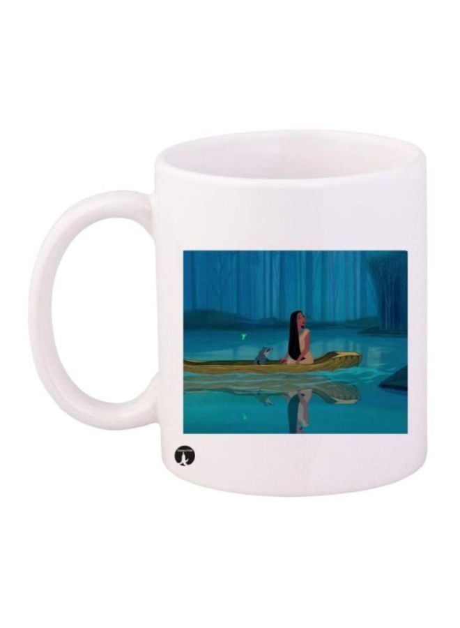 RKN Pocahontas Printed Coffee Mug White/Blue/Brown - Image 1