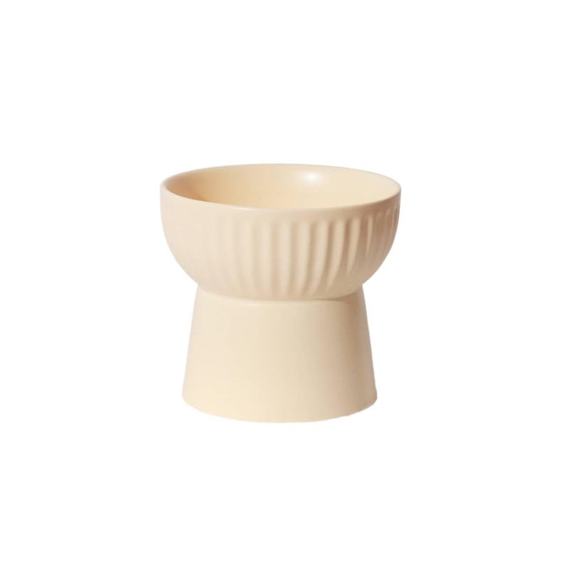 Simple Clean Design Food and Water Raised Cat Bowl with Tilted Bowl Home Feeding Accessory with Floor Mat for Cats and Dogs - Image 1