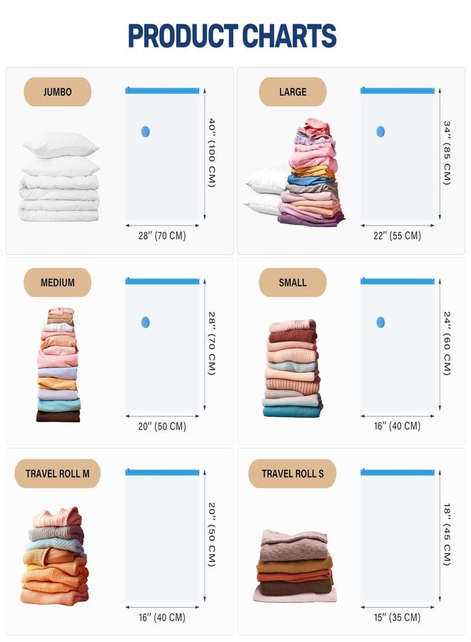 Simple Deluxe 8 Jumbo Space Saver Bags, Vacuum Storage Bags, Vacuum Seal Bags with Hand Pump for Comforters, Blankets, Bedding, Pillows and Clothes - Image 5