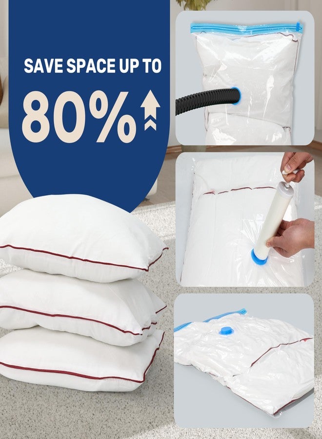 Simple Deluxe 8 Jumbo Space Saver Bags, Vacuum Storage Bags, Vacuum Seal Bags with Hand Pump for Comforters, Blankets, Bedding, Pillows and Clothes - Image 3