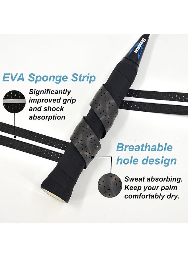 5 قطع مضرب المقابض ، المضادة للانزلاق مثقبة سوبر ماصة قبضة التنس ، قبضة كرة الريشة ، قبضة كرة المخلل - Image 2
