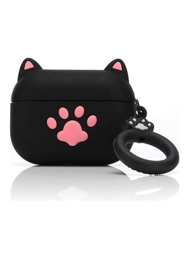 Protective Case Cover Compatible with New Apple AirPods 3rd Generation Black/Pink - Image 1