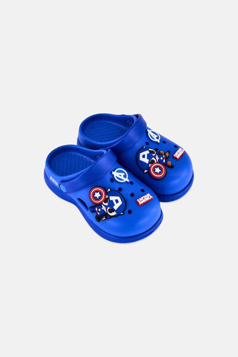 MARVEL Toddlers Boy Slingback Clogs, Blue - Image 4