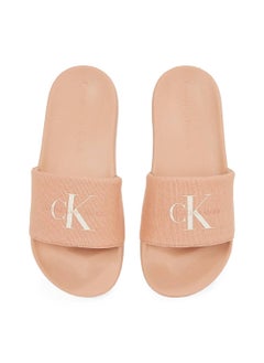 Calvin Klein Jeans Women's Monogram Slides - Cotton, Pink  - Image 4