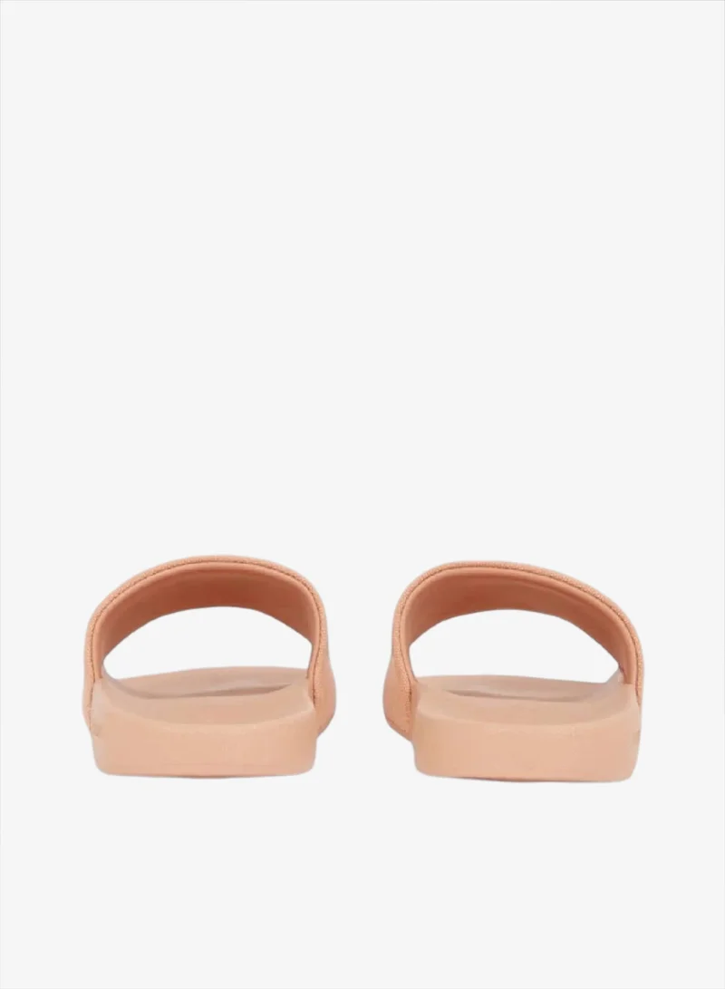 Calvin Klein Jeans Triple Dusty Coral Canvas Logo Sliders for Women | Best Price UAE