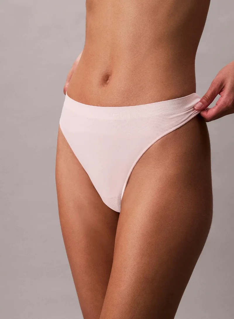 Calvin Klein Eggshell Pink Thong - Bonded Flex Seamless for Women | Best Price UAE