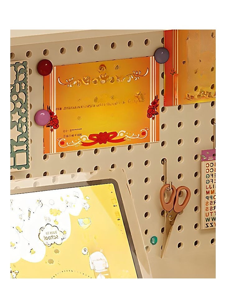 keke Computer Tables with Shelves for Organized Productivity White Frame with Hole Board Regular Height 170 CM, Width 60 cm, Length 160cm - Image 4
