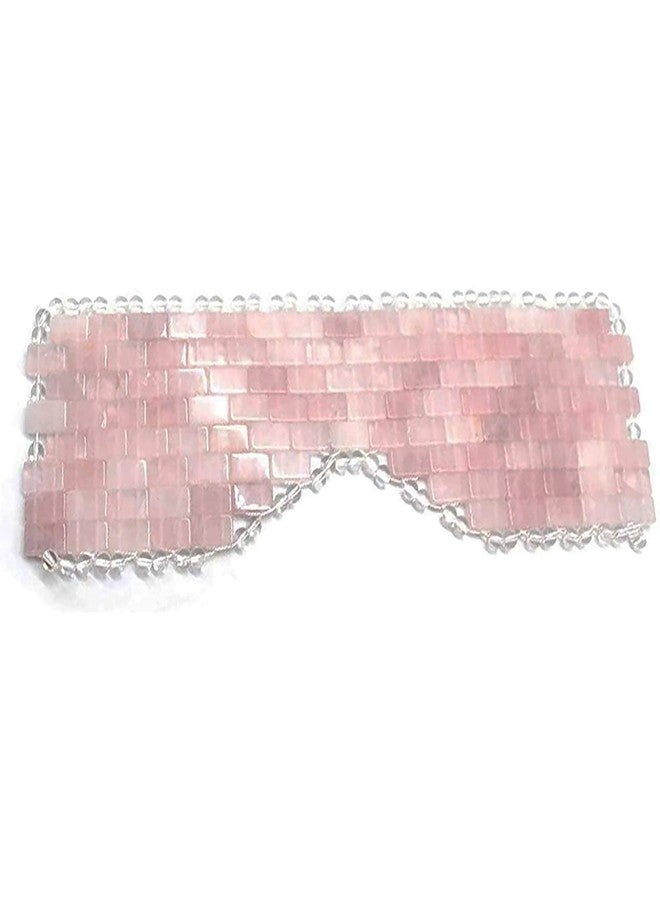 RODEREK Natural Jade Sleep Mask & Blindfold,Natural Jade Eye Mask,Anti-Aging Hot or Cold Therapy Eye Mask Which is Soothing Cooling Detoxifying (Rose Quartz) - Image 1