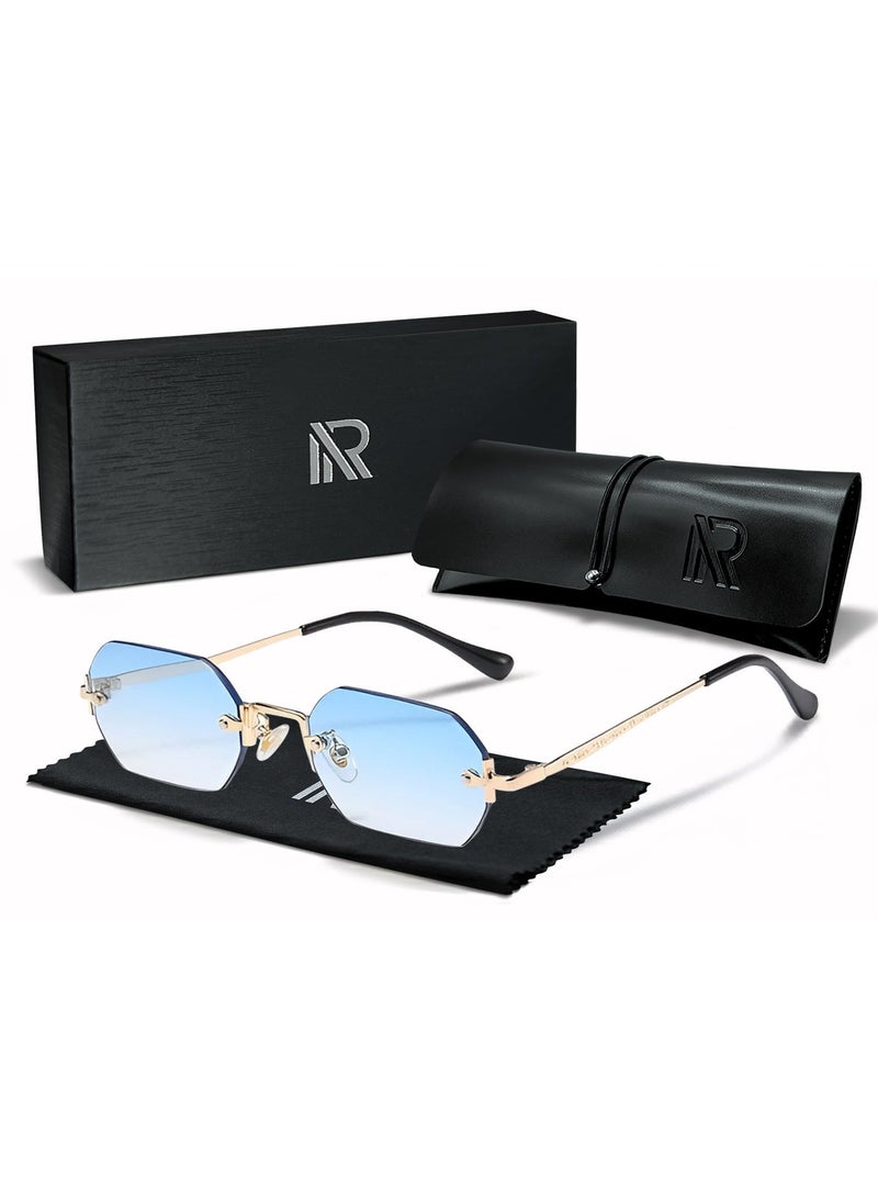 RITY Men & Women Sunglasses with Elegant Metal Frame and Polarized Lenses | Full UV Protection | Luxury Fashion Eyewear for Driving, Travel, Beach & Outdoor Activities | Stylish & Lightweight Design - Image 1