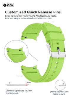INEIX Silicone Replacement Strap For Samsung Galaxy Watch Active 40mm  Flouresent Green  - Image 4