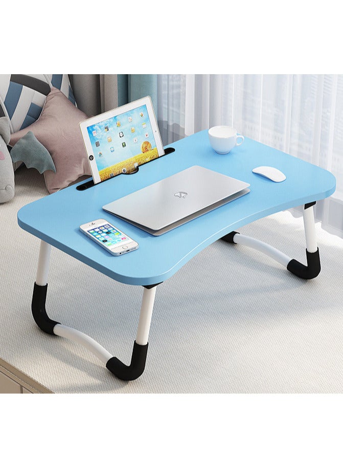 OLUDENIZ Metal Multifunctional Foldable Laptop Desk with Cup Holder and Card Slot - Portable Bed Table for Study, Work, and Leisure  Size 60 * 40 * 28 CM 