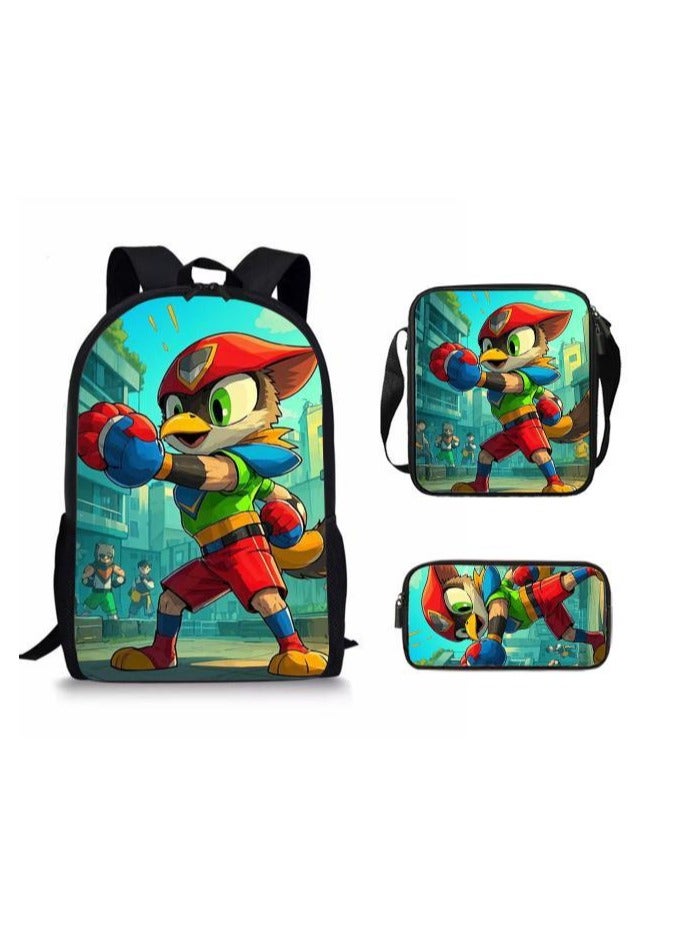 Cartoon style universal three-piece schoolbag - 1386 - Image 2