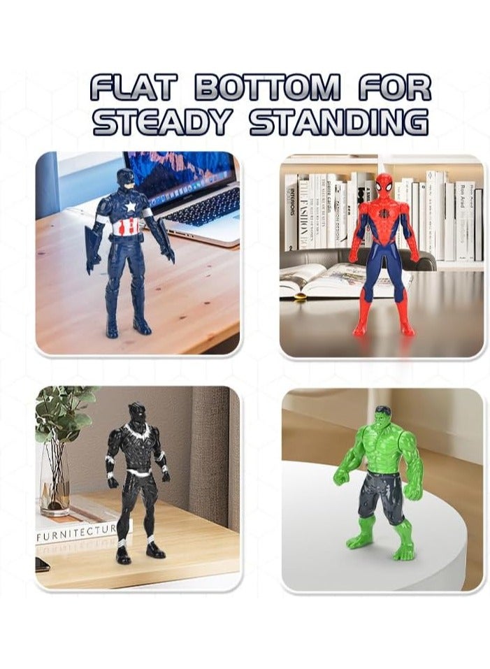 AVENGERS Super Hero Action Figure Set for Kids – 6-Piece Superhero Toy Set (Multicolor) | Avengers-Style Figures for Boys & Girls | Super Hero Playset for Children | Birthday Gift Superhero Toys | Action Heroes Collection for Kids - Image 4