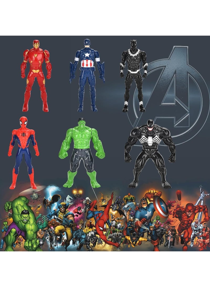 AVENGERS Super Hero Action Figure Set for Kids – 6-Piece Superhero Toy Set (Multicolor) | Avengers-Style Figures for Boys & Girls | Super Hero Playset for Children | Birthday Gift Superhero Toys | Action Heroes Collection for Kids - Image 5