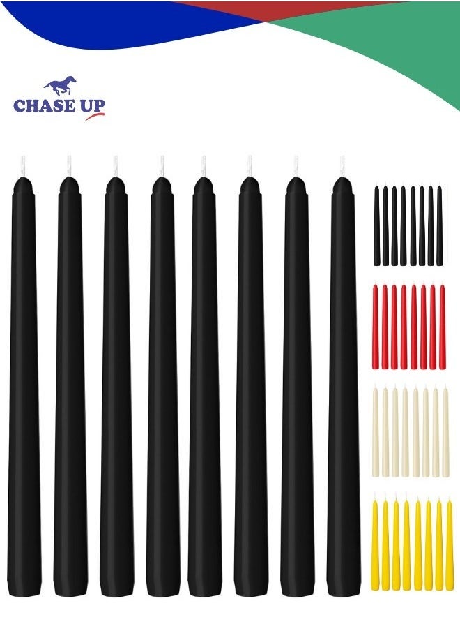 Chase Up Tall Candles Pack of 10-Unscented Dinner Long Candles - Paraffin wax candle for studying with Cotton Wicks - 25 cm Long Burning birthday Candles 