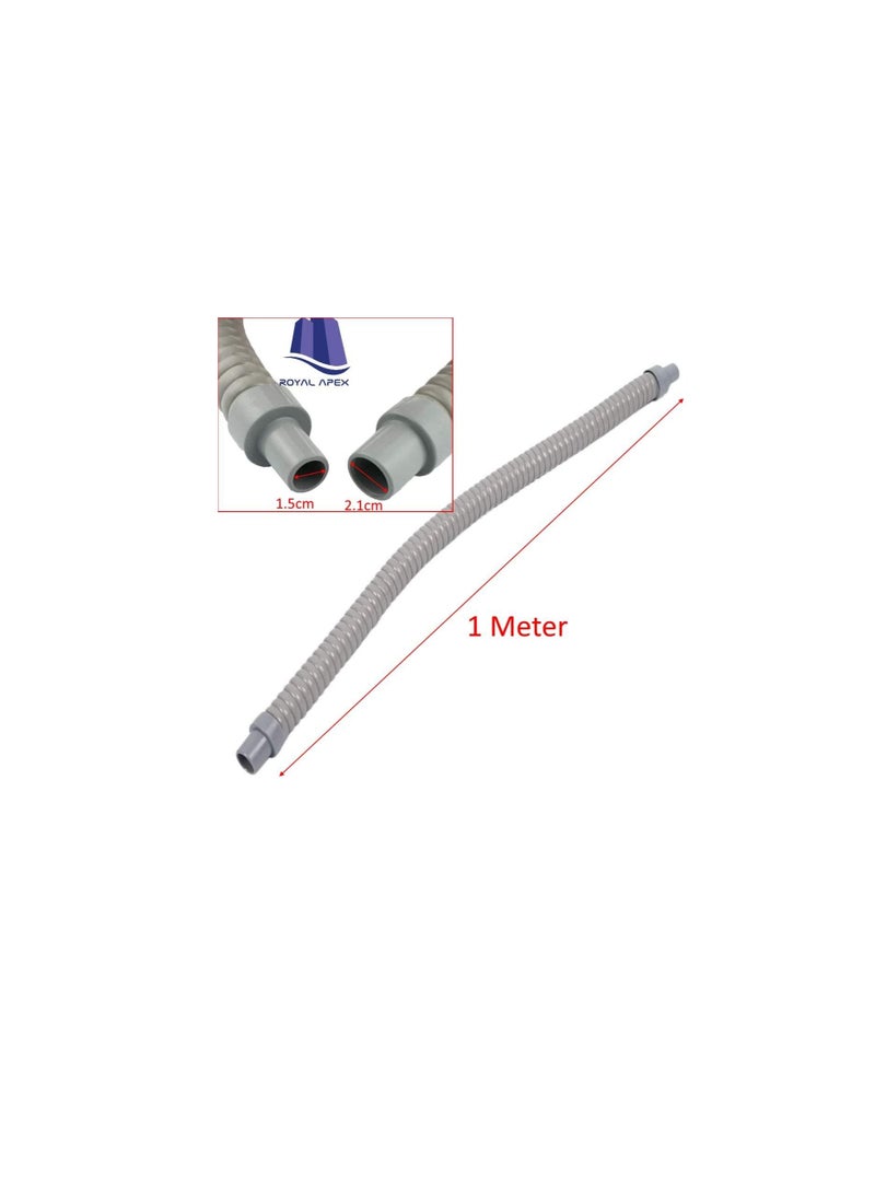 Generic - Flexible PVC Hose with Foam Film Inside Air Conditioner Drain Hose Pipe Grey 1 Meter. - Image 1