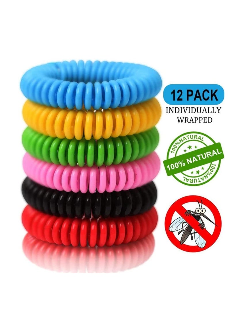 SYOSI 12Pack Reusable Bracelet, Natural and Waterproof Wrist Bands for Children and Adults, Nature Citronella, Lemongrass and Eucalyptus, Individually Wrapped, Travel Protection Outdoor Indoor - Image 2
