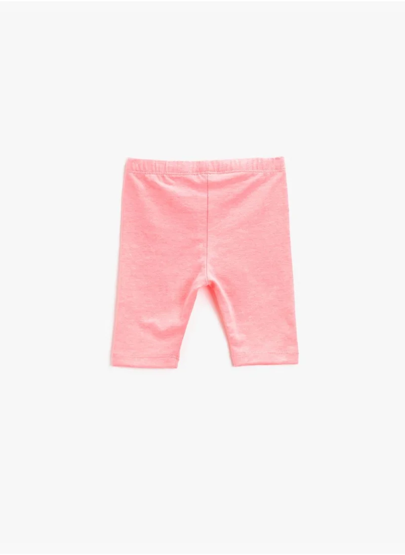 كوتون Plain Short Leggings Cotton