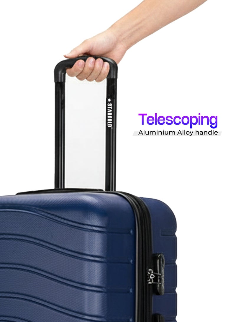 ستارجولد 4 عبوات من عربة أمتعة مقفلة ذات رقم دوار للجانب الصلب - Image 2