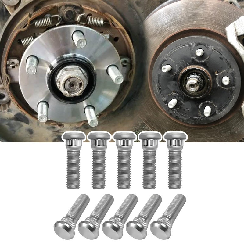 ASUBHA 10PCS Wheel Studs Steel Tire Studs M12x150 Lug Stud 49mm Bolt Extended Tire Studs Car Accessories Compatible with Most Cars OEM610266 9094202049 - Image 3