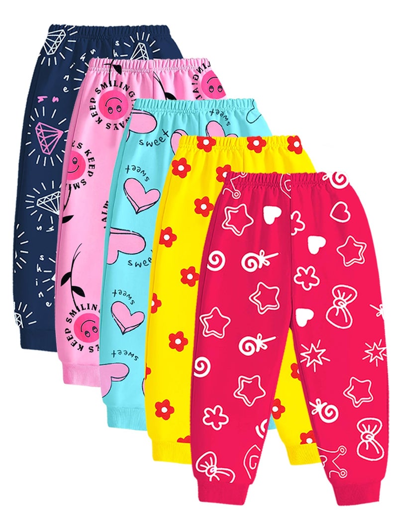 Kuchipoo Regular Fit Baby Girls Pyjamas - Pack of 5 (Multicolor, 4-5 Years, PAJ-171) - Image 2