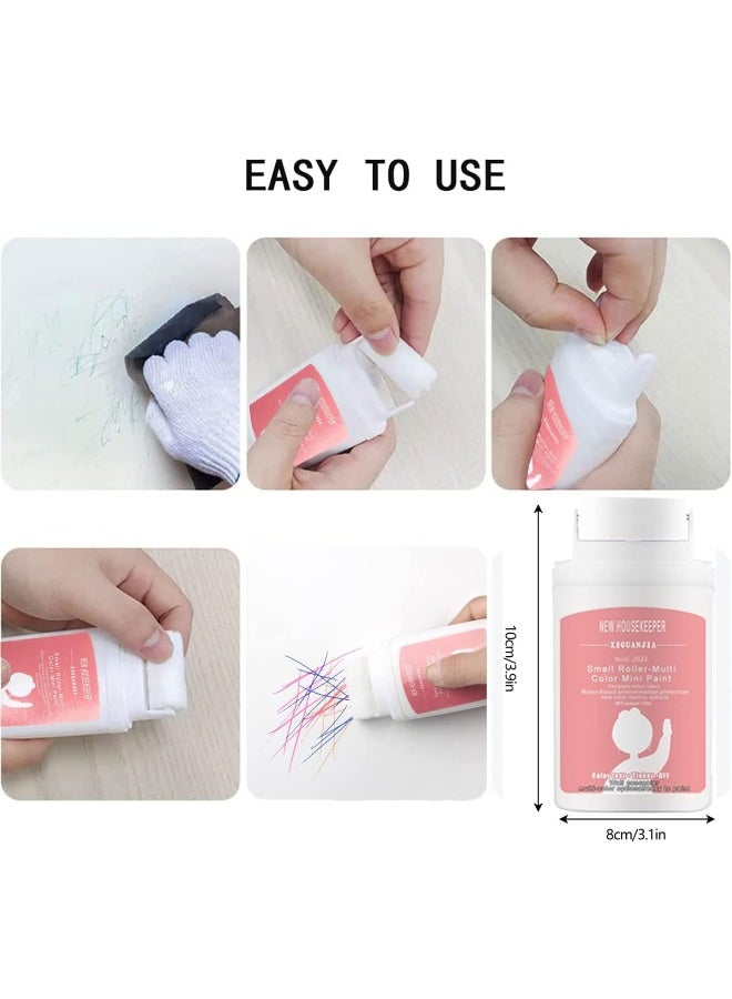 Wall Repair Rolling Brush, Small Roller Wall Patching Brush Wall Repair Paste Roller Wall Repair Tool Wall Paint Interior Conceal Roller for DIY Repair Graffiti, Dirty Shoe Prints  - Image 3