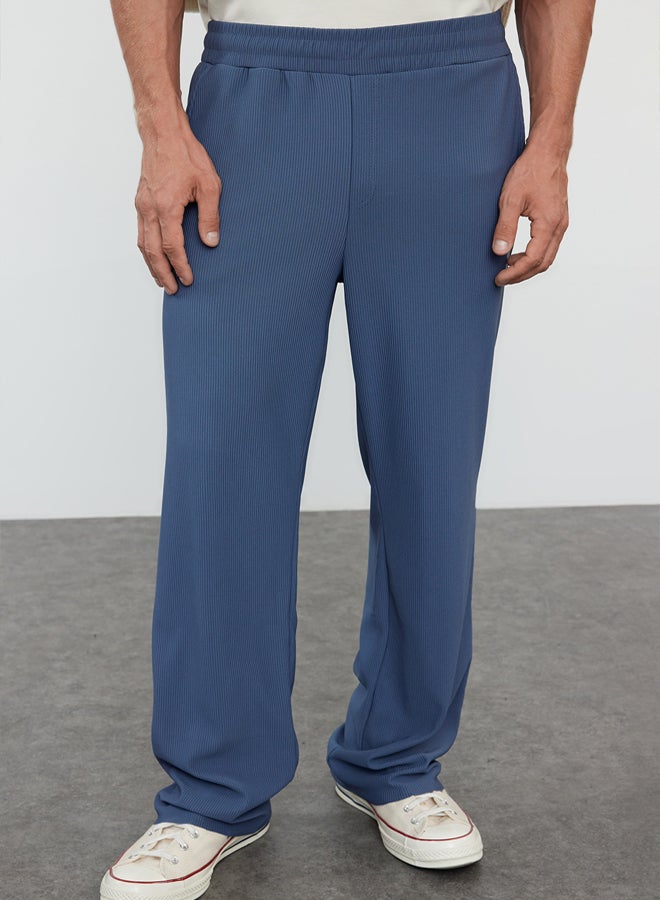 trendyol Limited Edition Relaxed/Wide Leg Textured Hidden Lace-Up One Piece Sweatpants TMNSS23EA00013  - Image 1