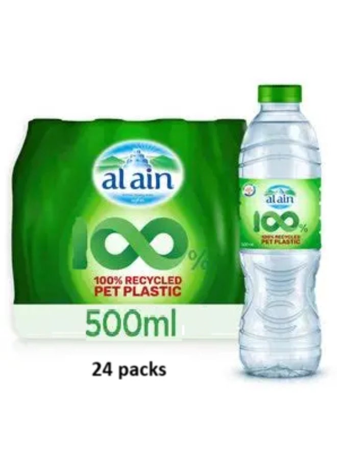 Al Ain Recycled PET Bottled Water – 24 Pack (500ml Each) - Image 1