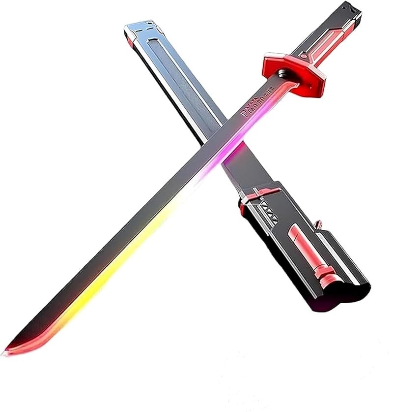 Breatoi Sparkblade LED Sword with Smoke & Spark Effects – 7-Color Light Katana with Sound FX | Anime Cosplay Prop - Image 1