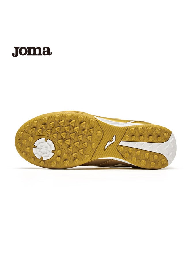 Joma 2025 New Velcro Children's Soccer Shoes Tf Turf Studs Youth Primary School Training Shoes Red Gold 34 - Image 4