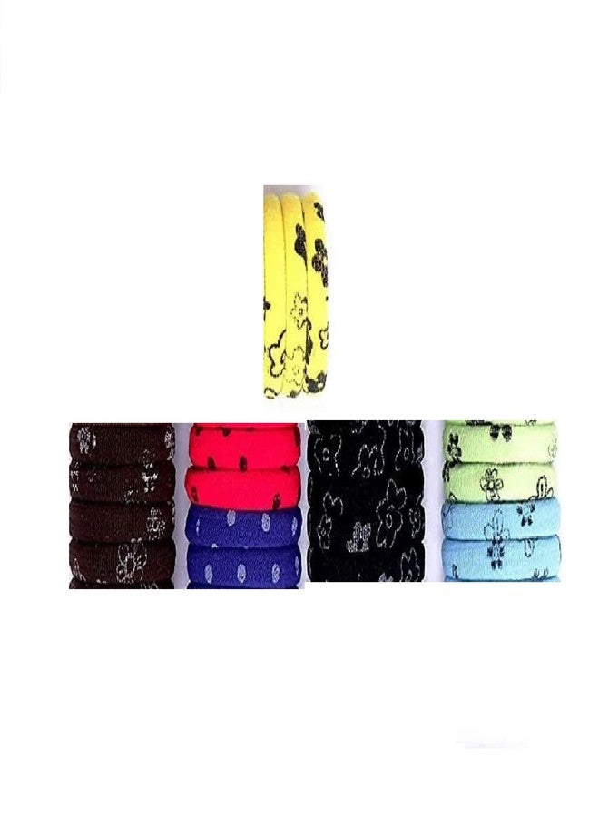 DIAN Assorted Pack of 15 Print Multicolor Hair Rubber Bands, Ponytail Holders, Hair Tie, Hair Bow, Hair Accessories for Women, Teens and Girl - Image 1