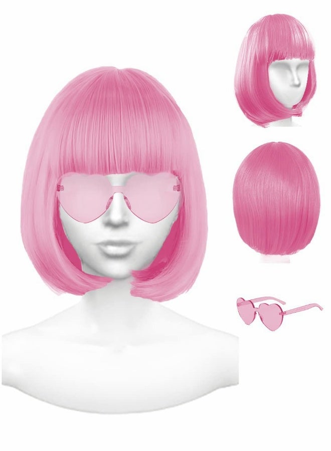 Featured Wigs with Party Sunglasses, Makeup Party Kit, Color Bob Wig, Cosplay Wigs and Party Wigs, Party Wigs Decorations Favors