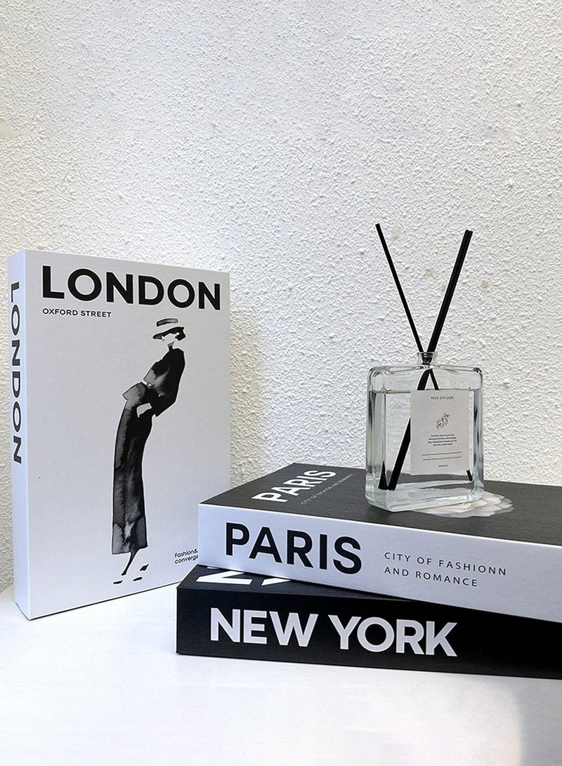 Decorative Books for Home Decor, Set of 3 Display Books for Decoration, Stylish Ornament Black and White Books for Coffee Table, Living Room, Shelf Decor, Office, Modern Stacked Display Books Ornament - Image 5