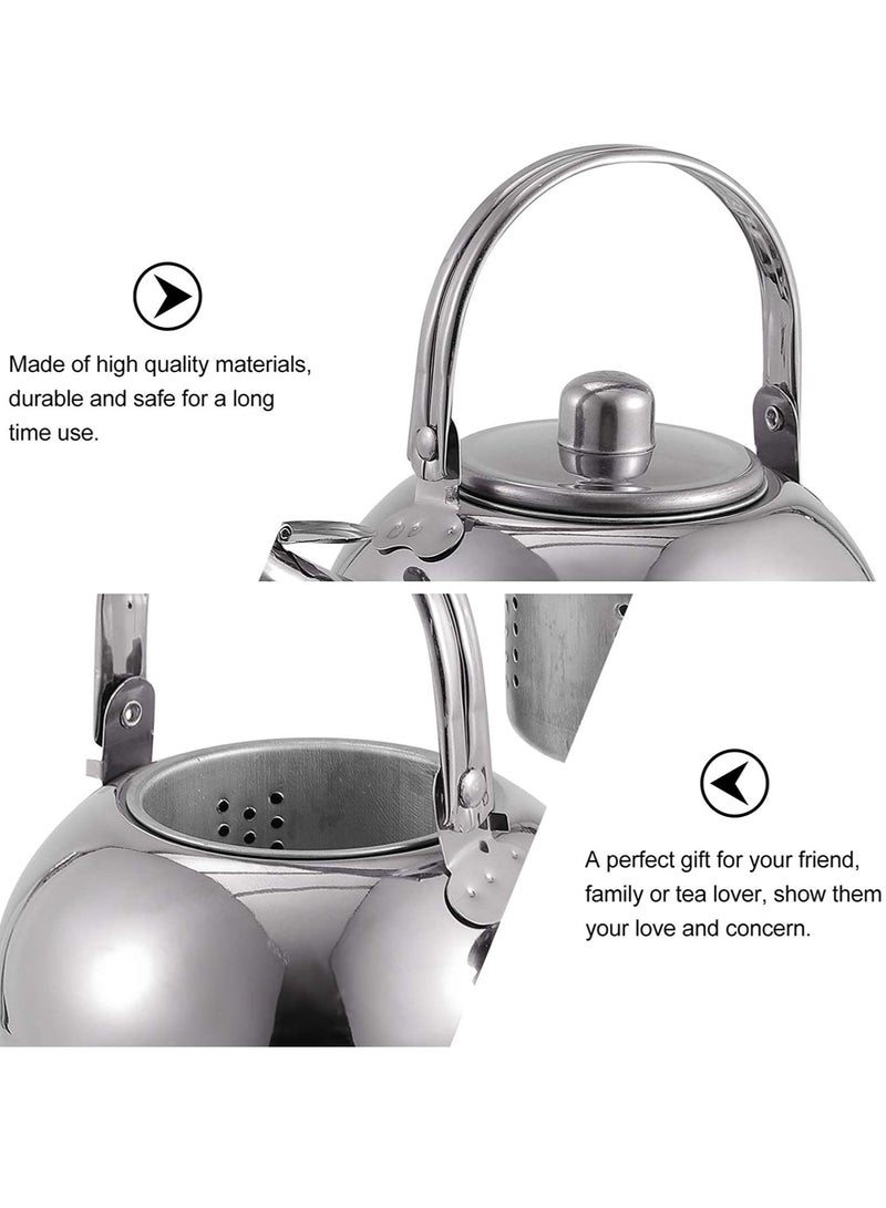 MileMelo Simple Stainless Steel Water Kettle, Tea Kettle, Water Kettle Suitable for Gas Stoves Silver 20cm  - Image 4