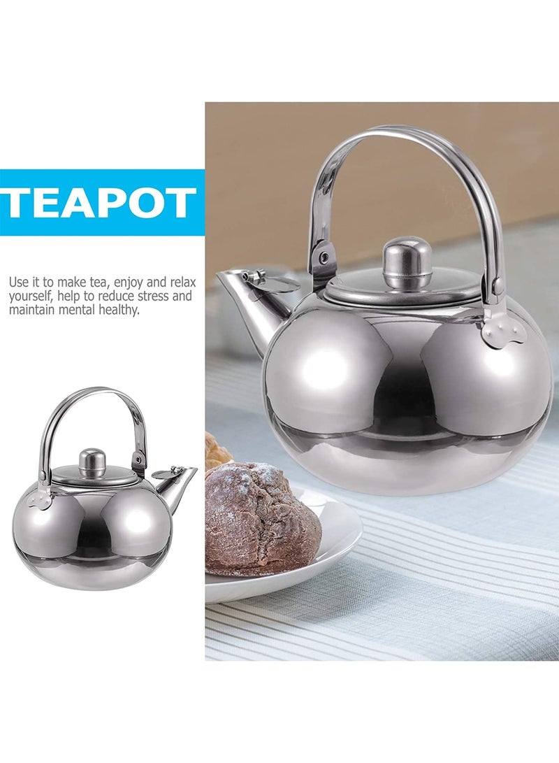 MileMelo Simple Stainless Steel Water Kettle, Tea Kettle, Water Kettle Suitable for Gas Stoves Silver 20cm  - Image 3