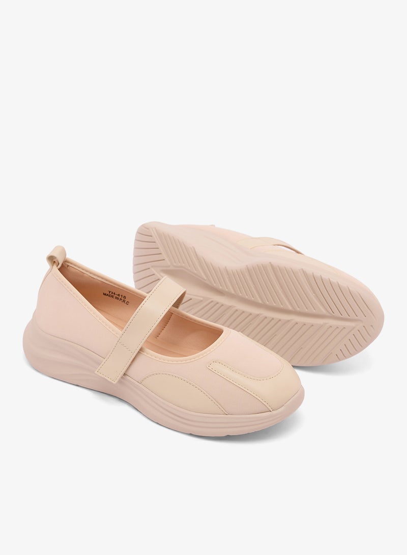 Brown Slip On Ballet Sneakers - Image 3
